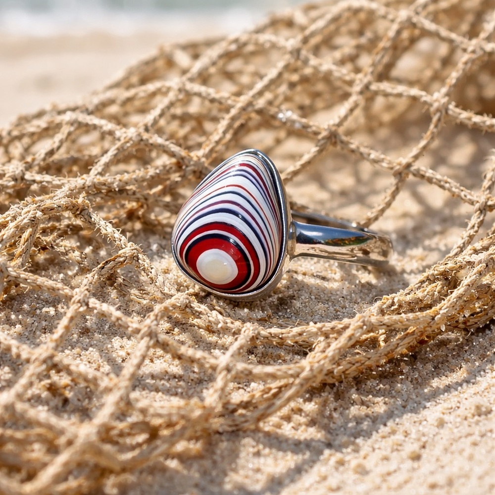 Detroit Fordite Agate Ring - Picture 6 of 13